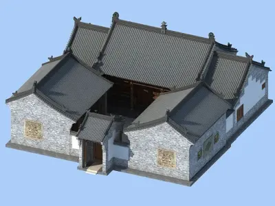 Chinese architecture 3D model