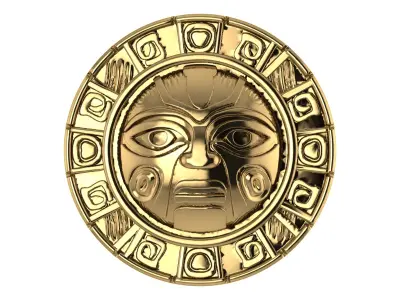 MEDALLON PRE INCAS 3D Model 3D print model