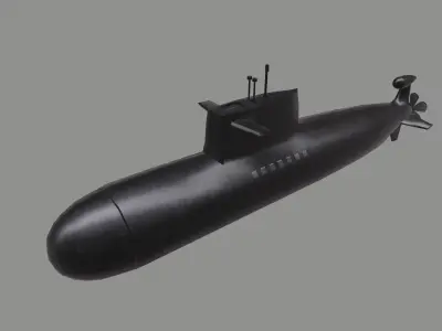 Submarine Low-poly 3D model