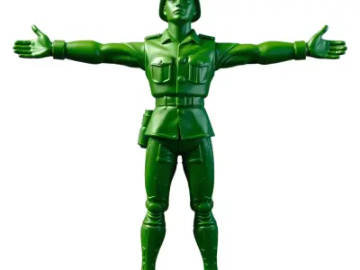 Green Army Soldier model pack Low-poly 3D model