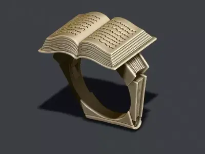 Book ring 3D print model