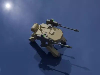 Mobile Worker Tekkadan TK-53 Low-Poly Low-poly 3D model