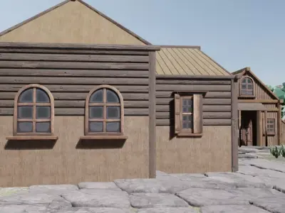 Small Woodland Village 3D model