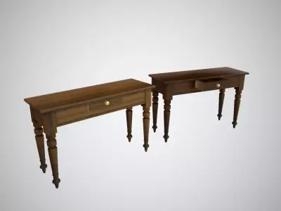 Antique console table Low-poly 3D model