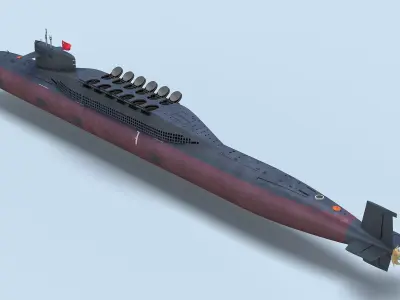 Chinese Type 094 Nuclear Submarine 3D model