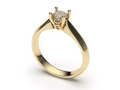 solitaire with ring sizes  8 part S115 3D print model