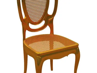 Classical Dining chair Low-poly 3D model