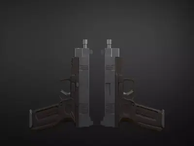 Springfield XDM 9mm pistol Low-poly 3D model