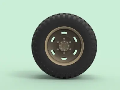Double wheel from old truck 3D model