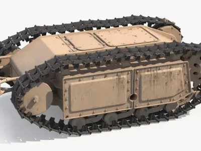 Tactical Mini Explosive Crawler Sand Used Rigged 3D model