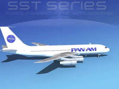 Boeing 707-320 SS Pan American 2 3D model