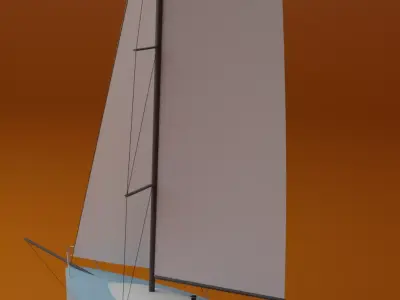 sailing boat mini 650 Free 3D model