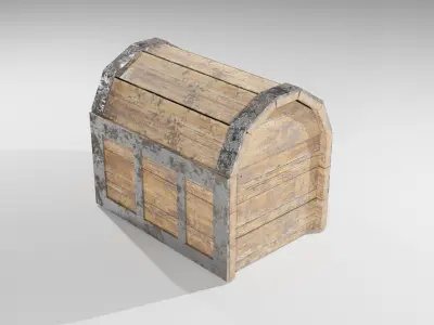 Old box Low-poly 3D model purchase