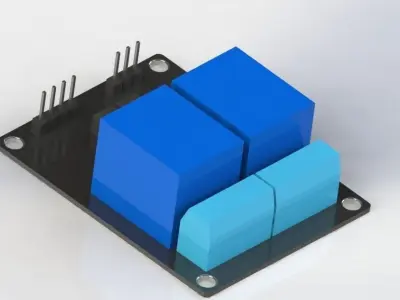 modulo de 2 relevadores Free 3D model