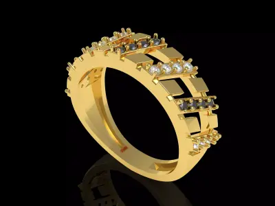 Elegant Diamond Ring 3D print model buy