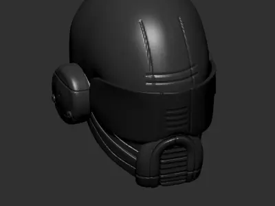 helmet high poly sculpt 3d printable  3D model purchase