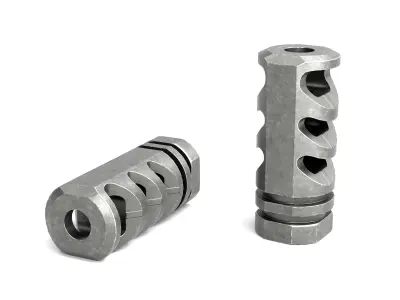 Precision Armament M4-72 Severe-Duty Compensator Low-poly 3D model