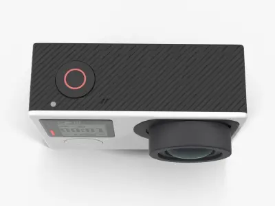 GoPro Hero 4 Black OnOff Low-poly 3D model