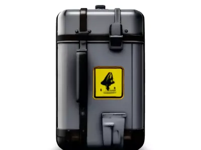 Metal Biohazard Suitcase Game Asset Low-poly 3D model