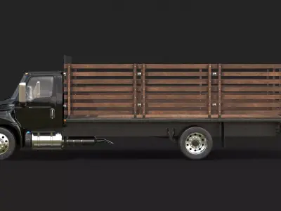 International MV 2023 Stake Flatbed 3D model