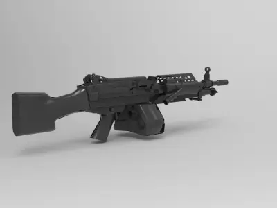 M249 light machine gun 3D model buy