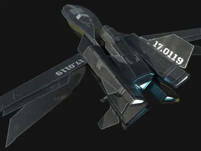 Spacecraft N3 Low-poly 3D model
