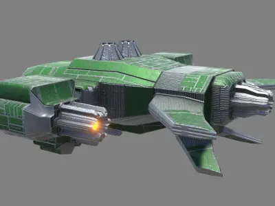 Space Scout Ship Free low-poly 3D model