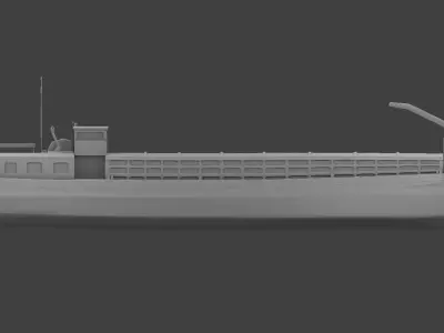 barge ship 3D model