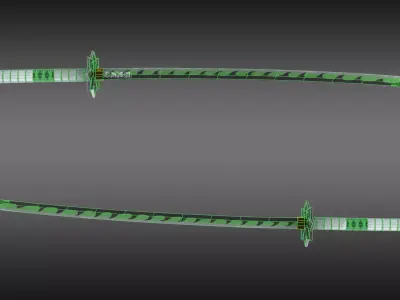 Demon Slayer Sanemi Shinazugawa Nichirin Sword  Low-poly 3D model