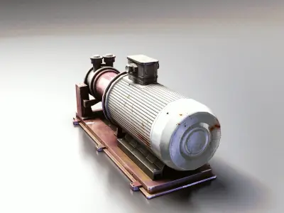 Water Pump Low-poly 3D model purchase