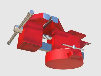 Work Bench Hand Vice  Low-poly 3D model