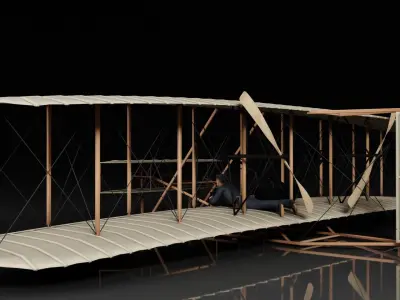 Wright Flyer - 1903 Kitty Hawk 3D model