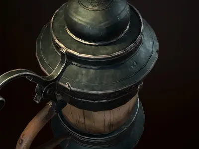 Beer Mug Low-poly 3D model