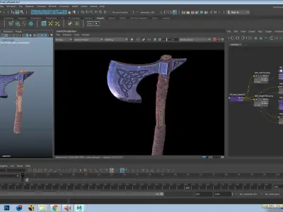 Viking axe 3D model 3