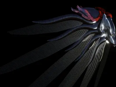 Wings of apocalypse Low-poly 3D model