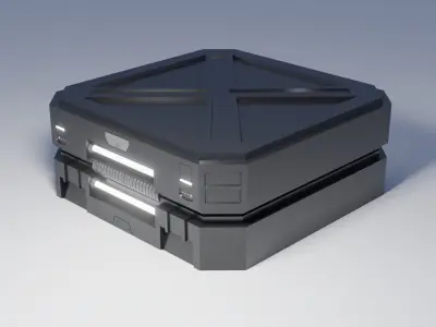 Sci-Fi Crate 5 - v2 Low-poly 3D model