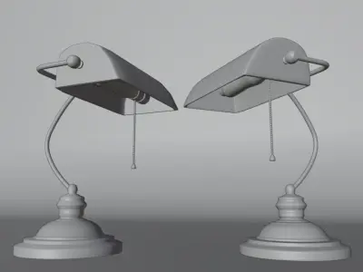 Retro lamp Low-poly 3D model get