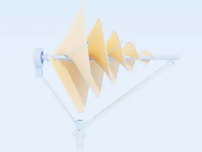 Spiral wind turbine 3D model