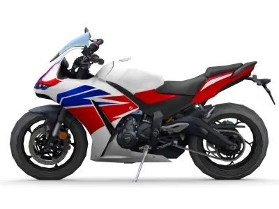 Generic Sportbike Motorcycle 01 Low-poly 3D model