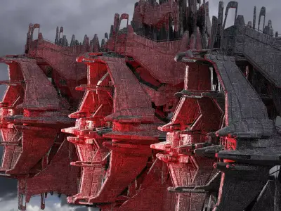 Mars Mining Tower Kit bash 4  3D model