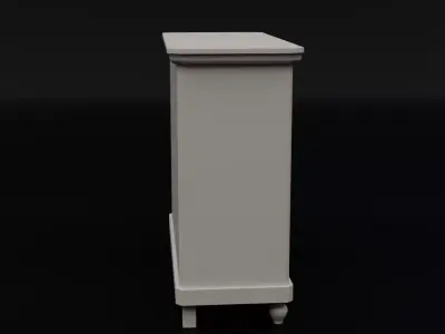 Antique Wooden Sideboard Cabinet Low-poly 3D model buy