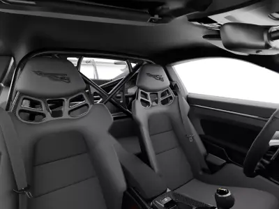 Porsche 911 GT3 RS 992 2023 High Detail Game Ready Cinematic Low-poly 3D model