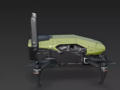 Realistic Tactical Drone 3D Model Low-poly 3D model