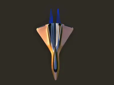 Sci-fi air fighter inspired by the SR71 blackbird 3D model