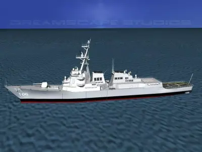 Burke Class Destroyer DDG 106 USS Stockdale 3D model