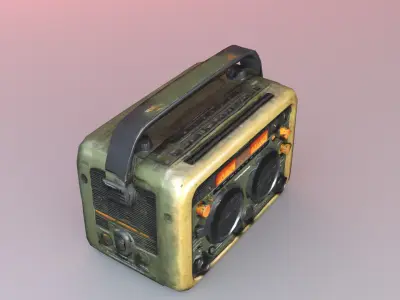 Military Field Radio  Vintage Portable Survival Radio 3D Model 3D model