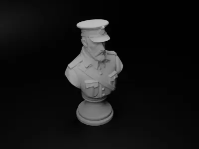 Austro-Hungarian Soldier Bust Chess 3D print model buy