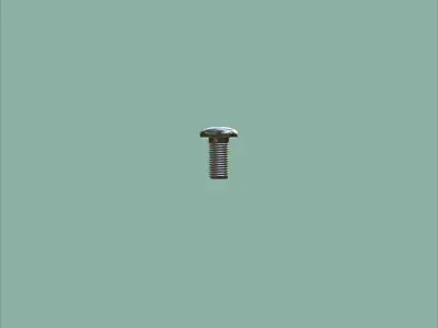 Steel Stained M3 Bolt Allen Pan Head With 4K PBR Texture 3D model