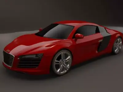 AUDI R8 Free low-poly 3D model