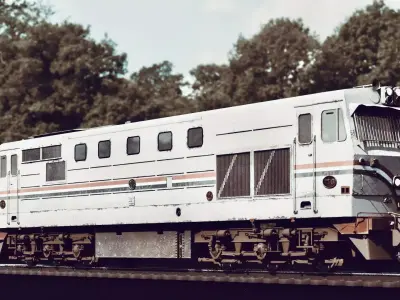 AA22T-DB Egyptian Diesel Locomotive Low-poly 3D model